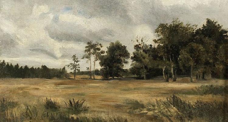 Walter Moras Markische Landschaftsdarstellung mit einer Lichtung am Laubwald. Spain oil painting art